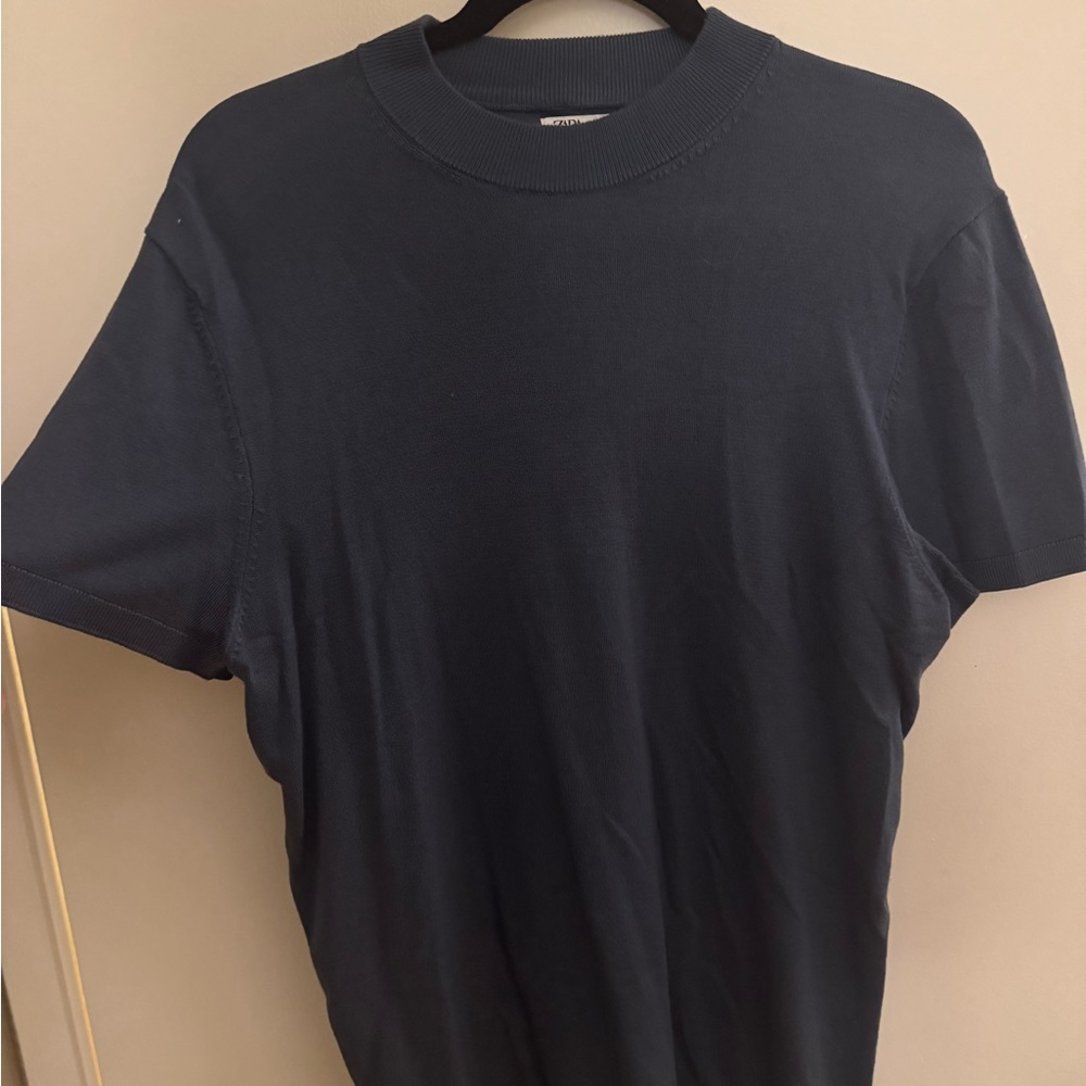 Zara Navy Blue Men's Shirt knit material